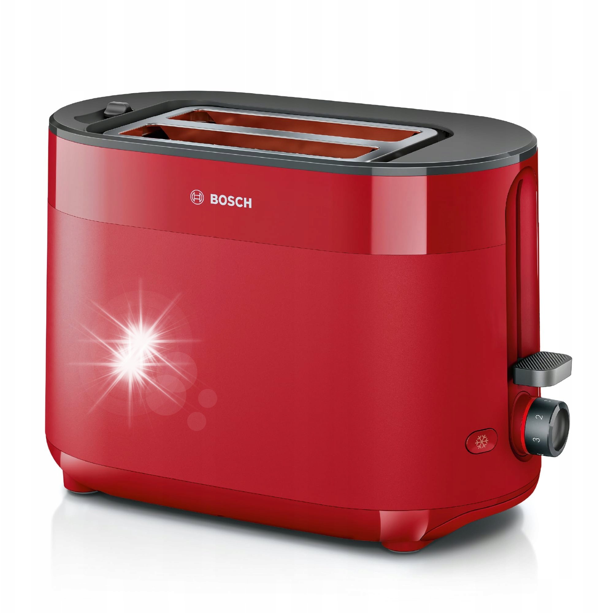 Toster Bosch Toster Bosch MyMoment TAT2M124 950W 2 tosty Termostat Rozmrażanie Czerwony