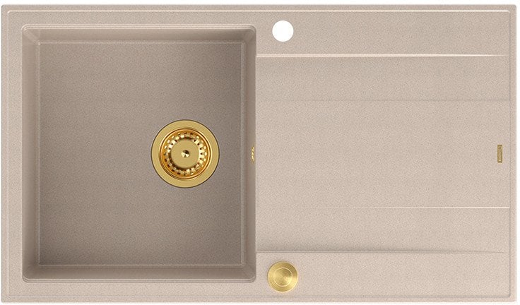Zlewozmywak GraniteQ EVAN 111 GraniteQ zlewozmywak z syfonem Push 2 Open 1-komorowy z/o (860x500x210...