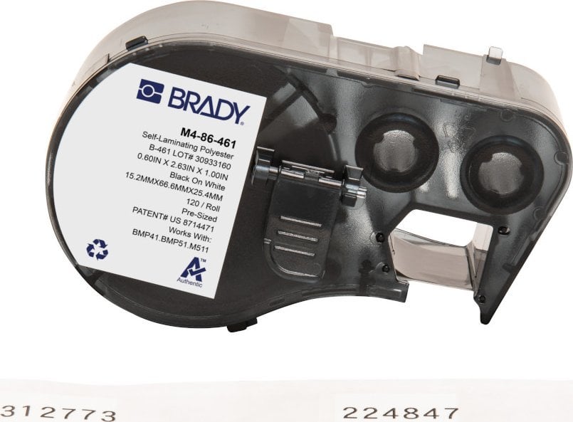 Brady M4-86-461 etykiet do nadruku Czarny, Biały Samoprzylepne etykiety do drukowania