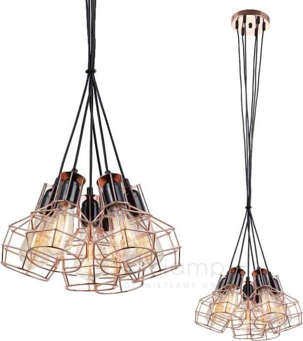 Lampa wisząca Italux Perifo MDM-2272/6 BK+COP