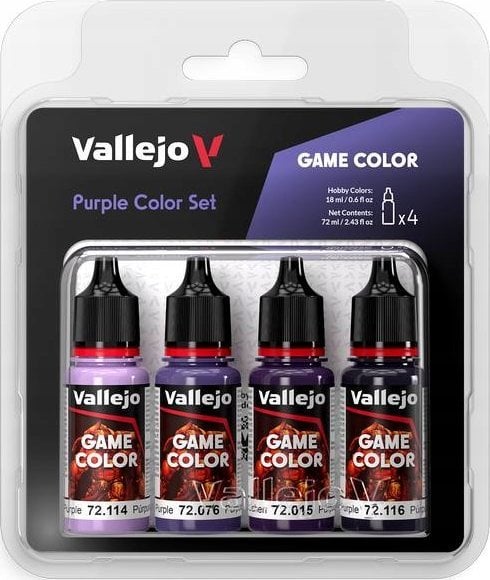Vallejo : 72.382 - Game Color - Purple Color Set 4 x (18 ml)