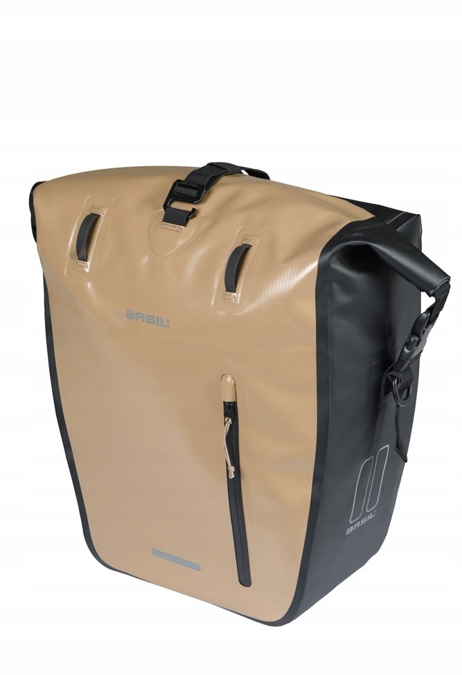 Basil Sakwa pojedyncza BASIL RIVO L SINGLE PANNIER BAG 25-31L, MIK Hooks sand/black