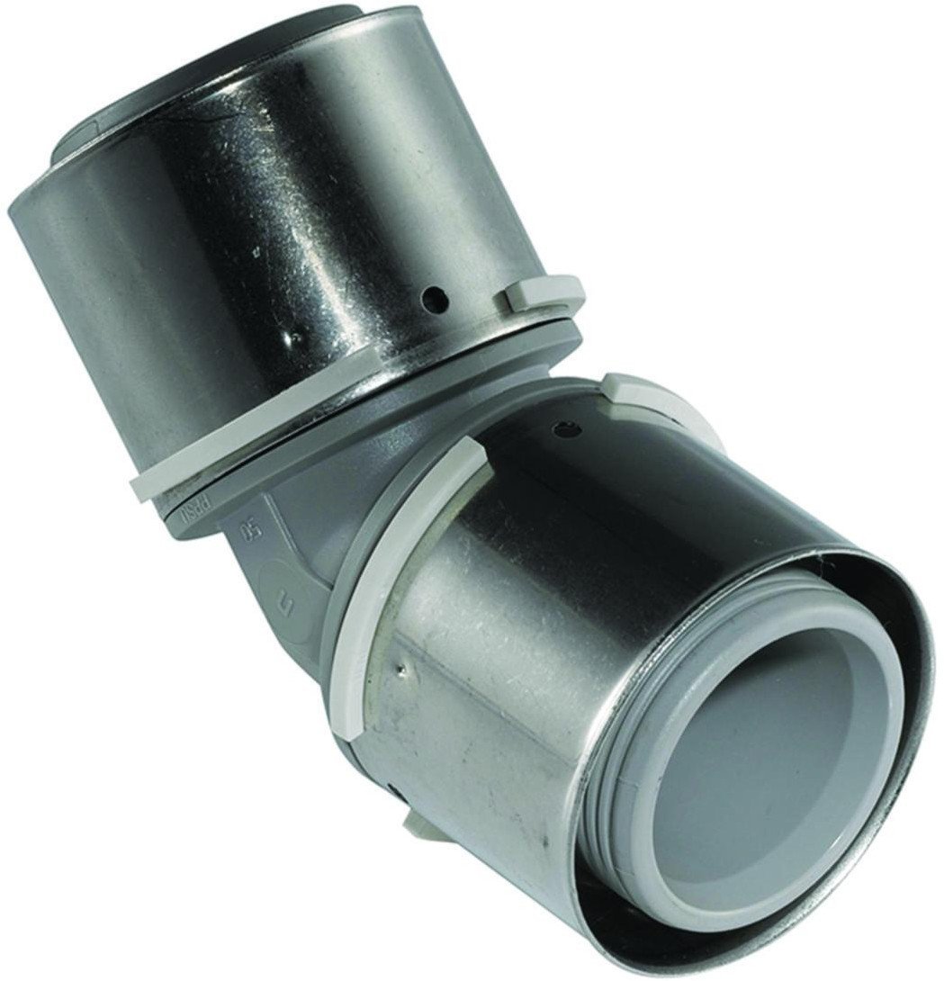 Presbøjning 45° PPSU Uponor 50 x 50 mm