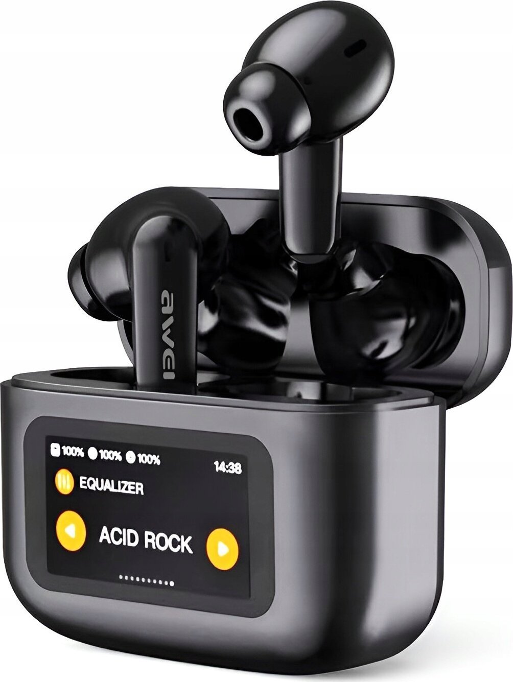 Awei AWEI Bluetooth 5.4 T56 ANC TWS headphones + docking station black/black