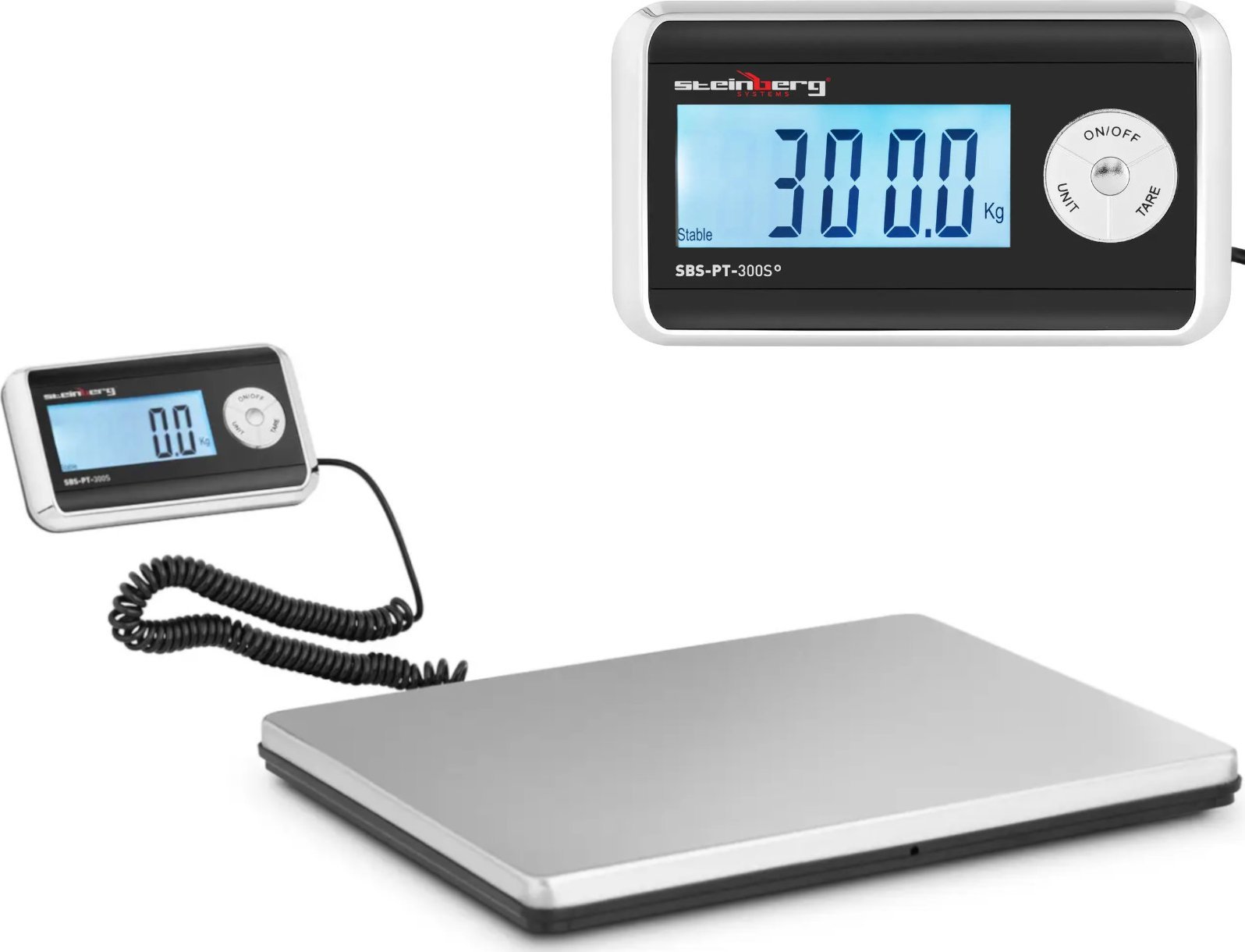 Steinberg Waga paczkowa pocztowa LCD 31 x 38.5 cm 300 kg / 100 g Waga paczkowa pocztowa LCD 31 x 38....