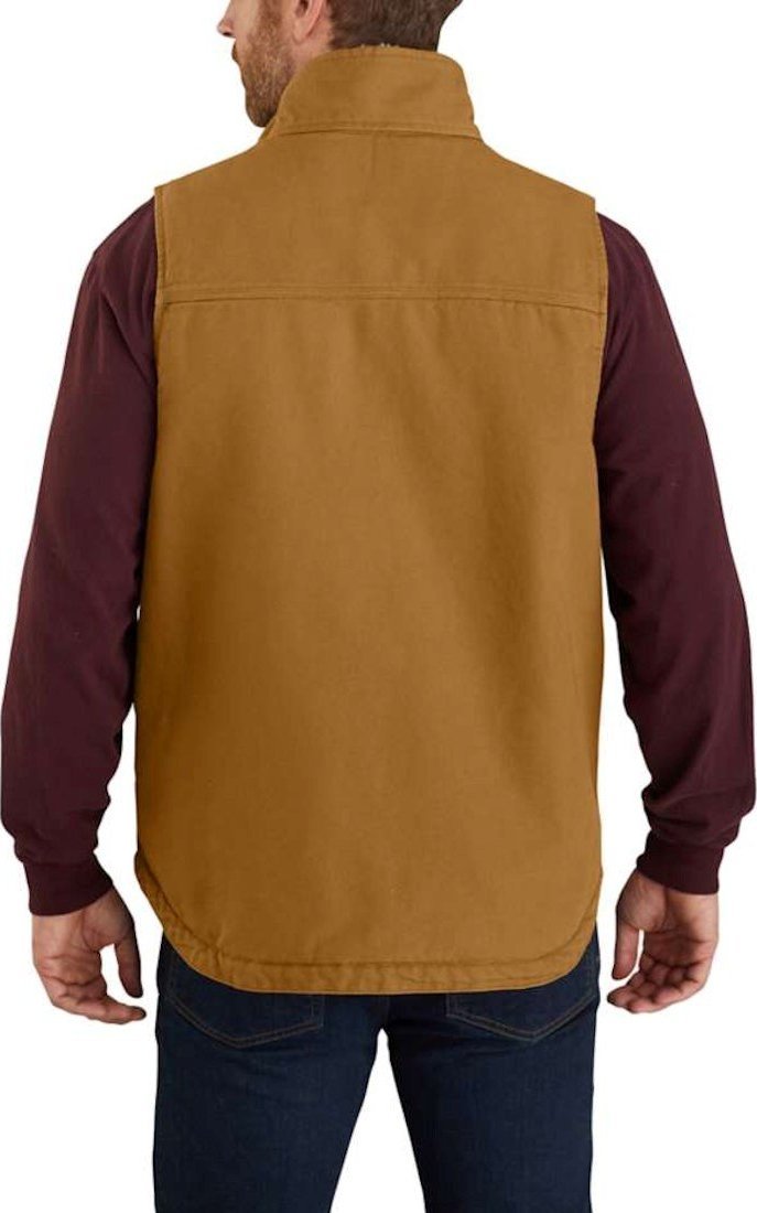 Carhartt Kamizelka Washed Duck SherpaLined Brown