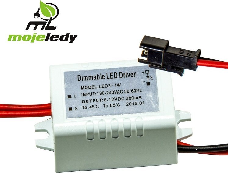 Zasilacz serwerowy Mojeledy zasilacz led do ściemniania 3x1W/230V