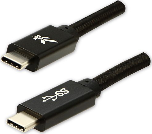 Kabel USB Logo USB-C - USB-C 1 m Czarny