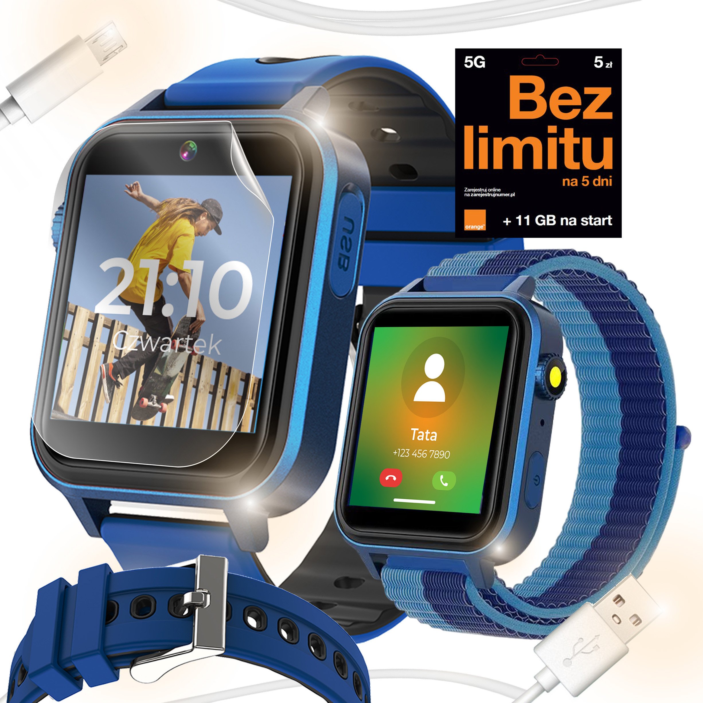 Smartwatch WonderWatch SMARTWATCH ZEGAREK TELEFON DLA DZIECI ROZMOWY MUZYKA GRY LATARKA KROKOMIERZ