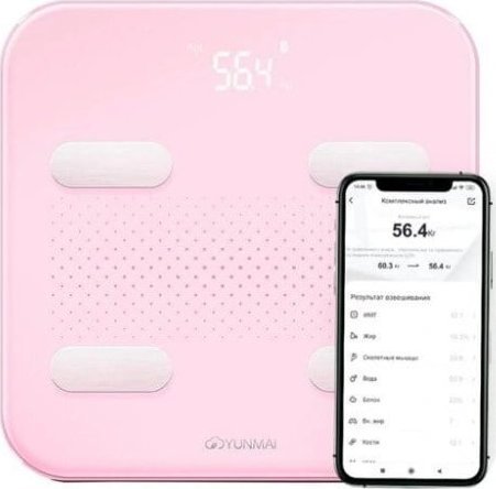 Waga łazienkowa Xiaomi Waga analityczna smart YUNMAI S M1805, Pink