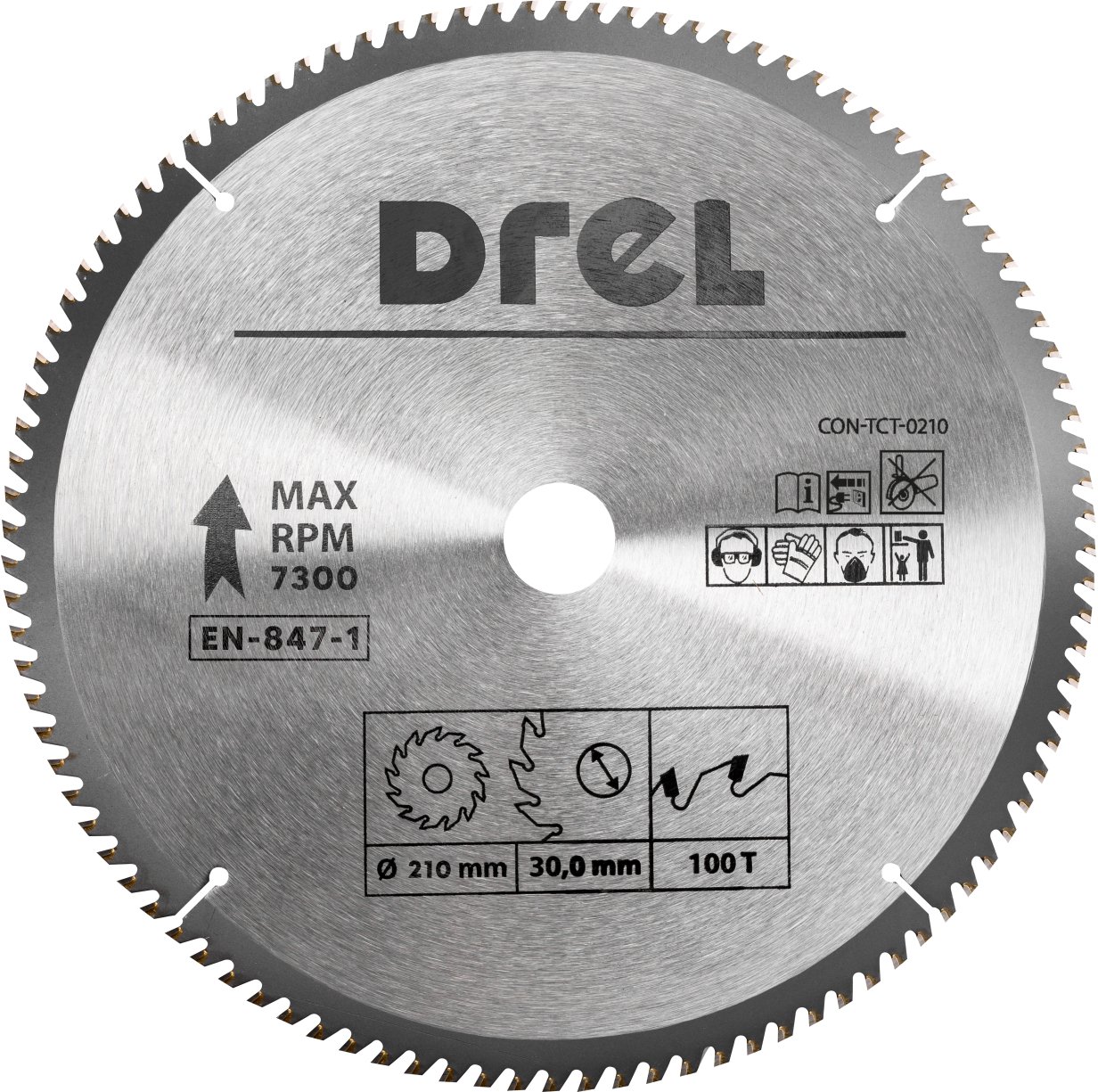 Drel DREL Tarcza Do Aluminium 210x30mm 100T Widiowa Do Pilarki Miedź