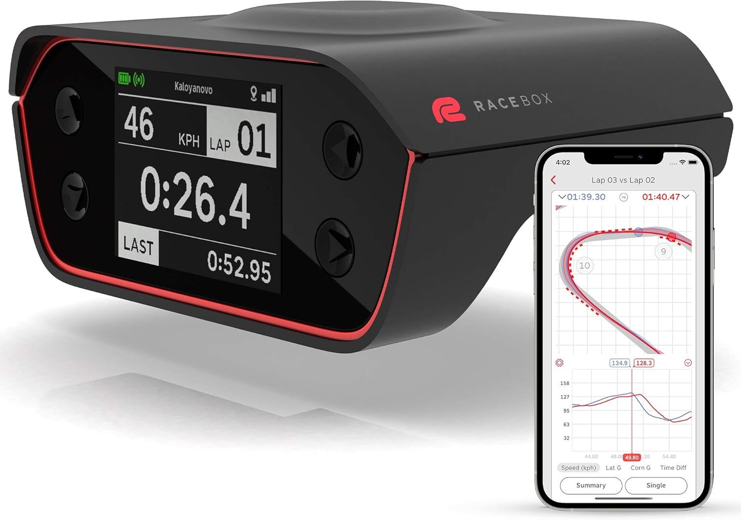Racebox Laptimer 400MB LCD iOS/Android