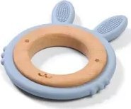 BabyOno BABY ONO-1076/03-GRYZAK DREWNIANY SILIKONOWU BUNNY