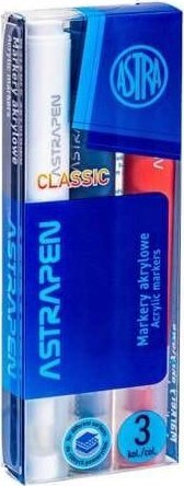 Astra Markery trójkątne akrylowe ASTRAPEN CLASSIC - 3 kolory PET box
