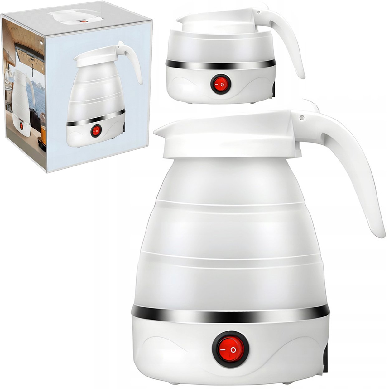 Czajnik Retoo Czajnik Elektryczny turystyczny składany podróżny przenośny 0,5L 750W