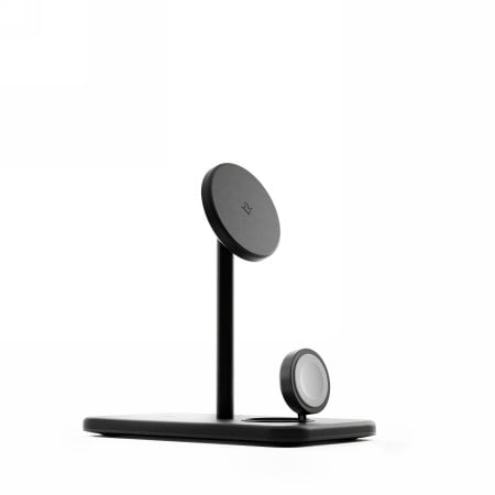 Twelve South HiRise 3 Deluxe (2024) - stojąca ładowarka bezprzewodowa Qi2 do trzech urządzeń kompatybilna z MagSafe (black)