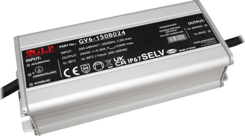 Canyon GLP PSU 150W:12V/12.5A, CV, metal case, rectangular