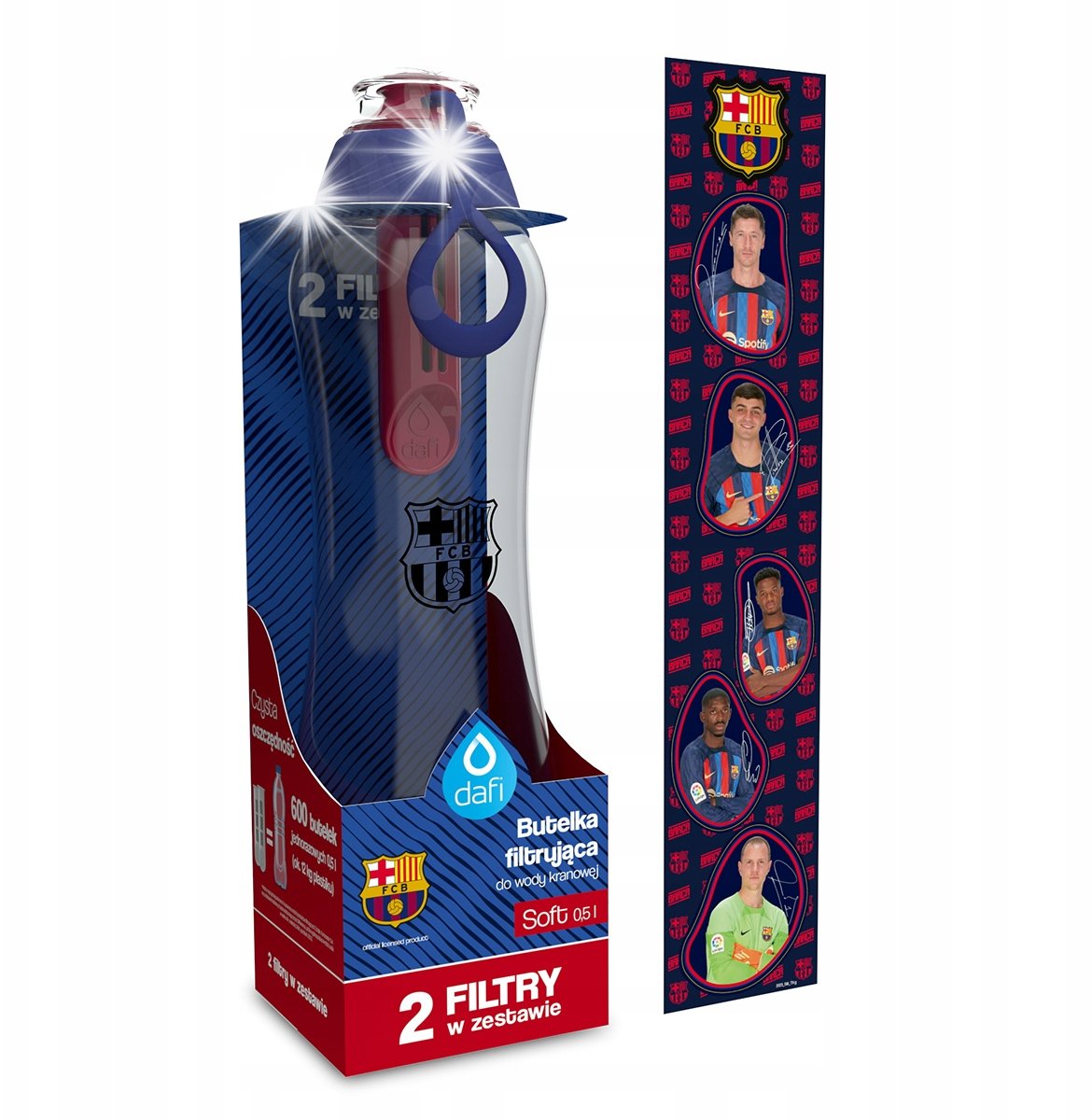 Dafi Butelka Dafi SOFT FC Barcelona 0,5l Barca 2 filtry
