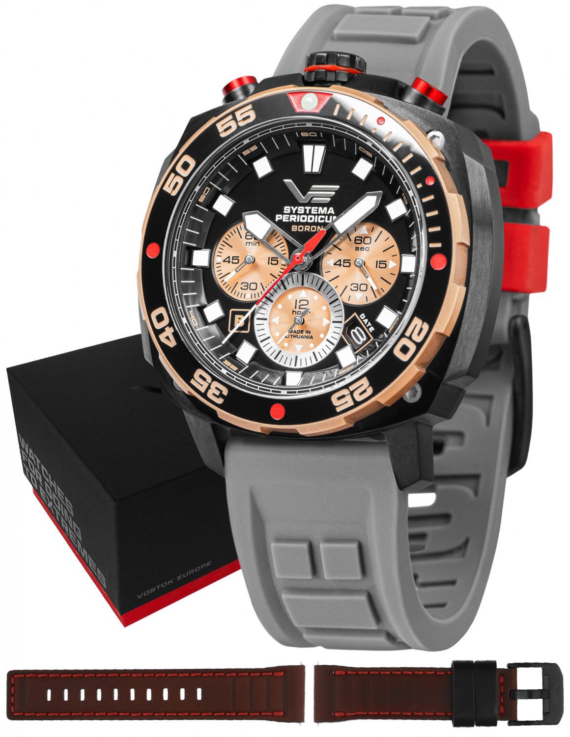 Zegarek Vostok Europe Zegarek męski Vostok Europe VK67-650E721S szary