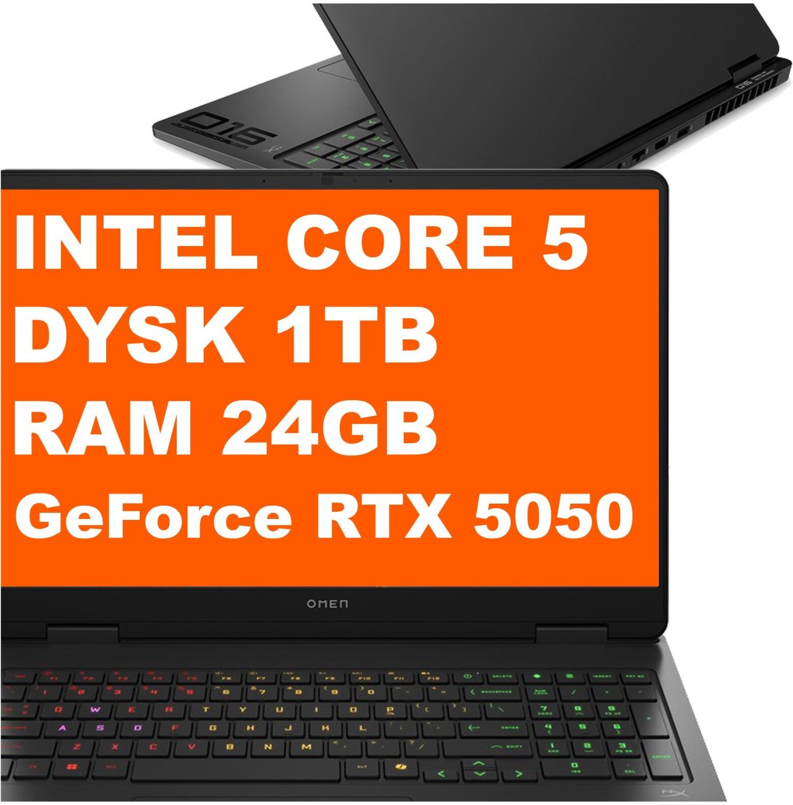 Laptop HP Laptop Gamingowy HP OMEN 16-am0025nw / C6RU6EA / Core 5 / 24GB / 1TB / RTX 5050 / 2k / Win 11 / Czarny
