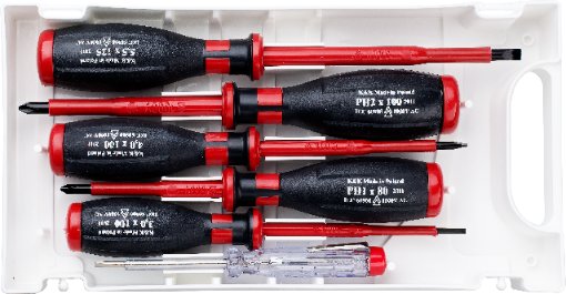 K&K Komplet Wkrętaków Elektrycznych 6szt 1000V Izolowane Do Elektryka