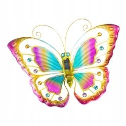Maximex Ozdoba ogrodowa na ścianę, motyl solarny LED, 54 x 40 cm