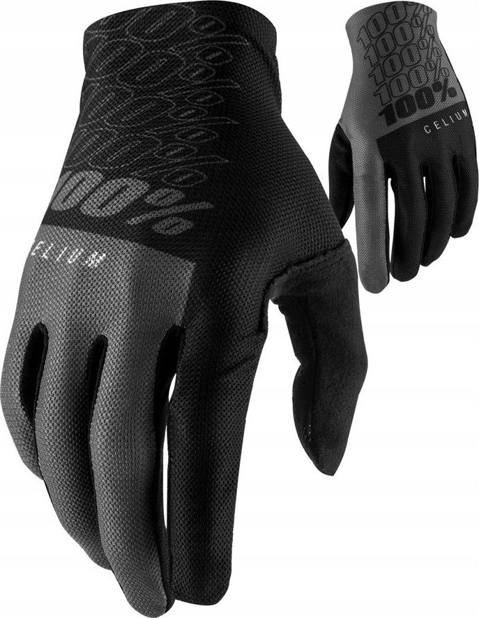 Фото - Велорукавички 100 Rękawiczki 100 CELIUM Glove black grey roz. M (długość dłoni 187-193 m