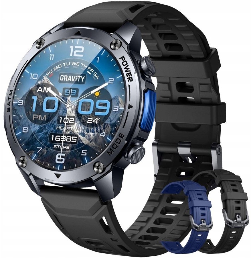 Smartwatch Gravity Męski połączenia GPS kompas ciśnienie (NE)