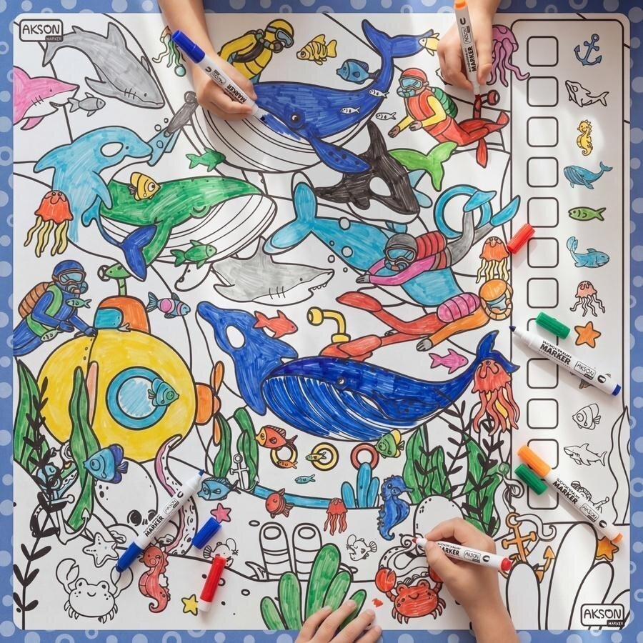 Akson Mata suchościeralna Podwodny Świat 100x100cm