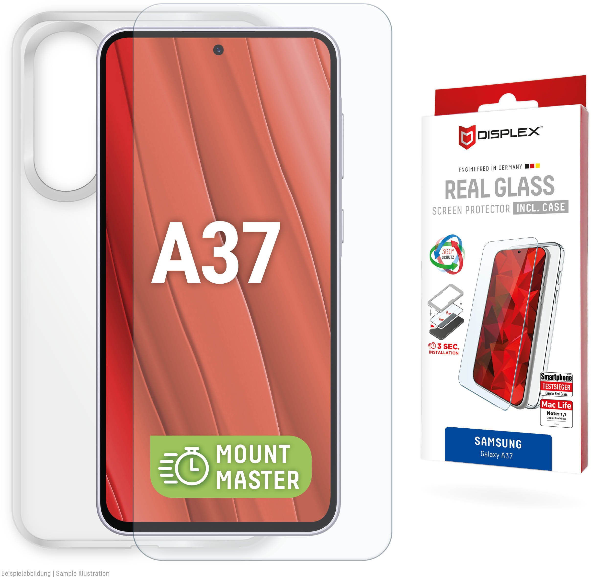 E.V.I. DISPLEX Real Glass MM+Case Samsung Galaxy A37