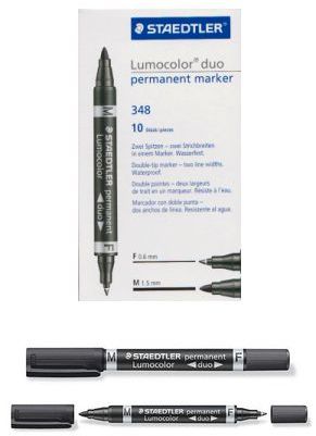 Staedtler Pisak dwustronny Lumocolor duo 348 czarny