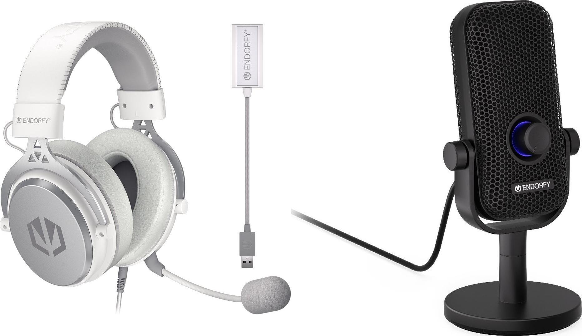 Słuchawki Endorfy Słuchawki Endorfy Viro Plus Białe (EY1A005) + Mikrofon Solum Voice S