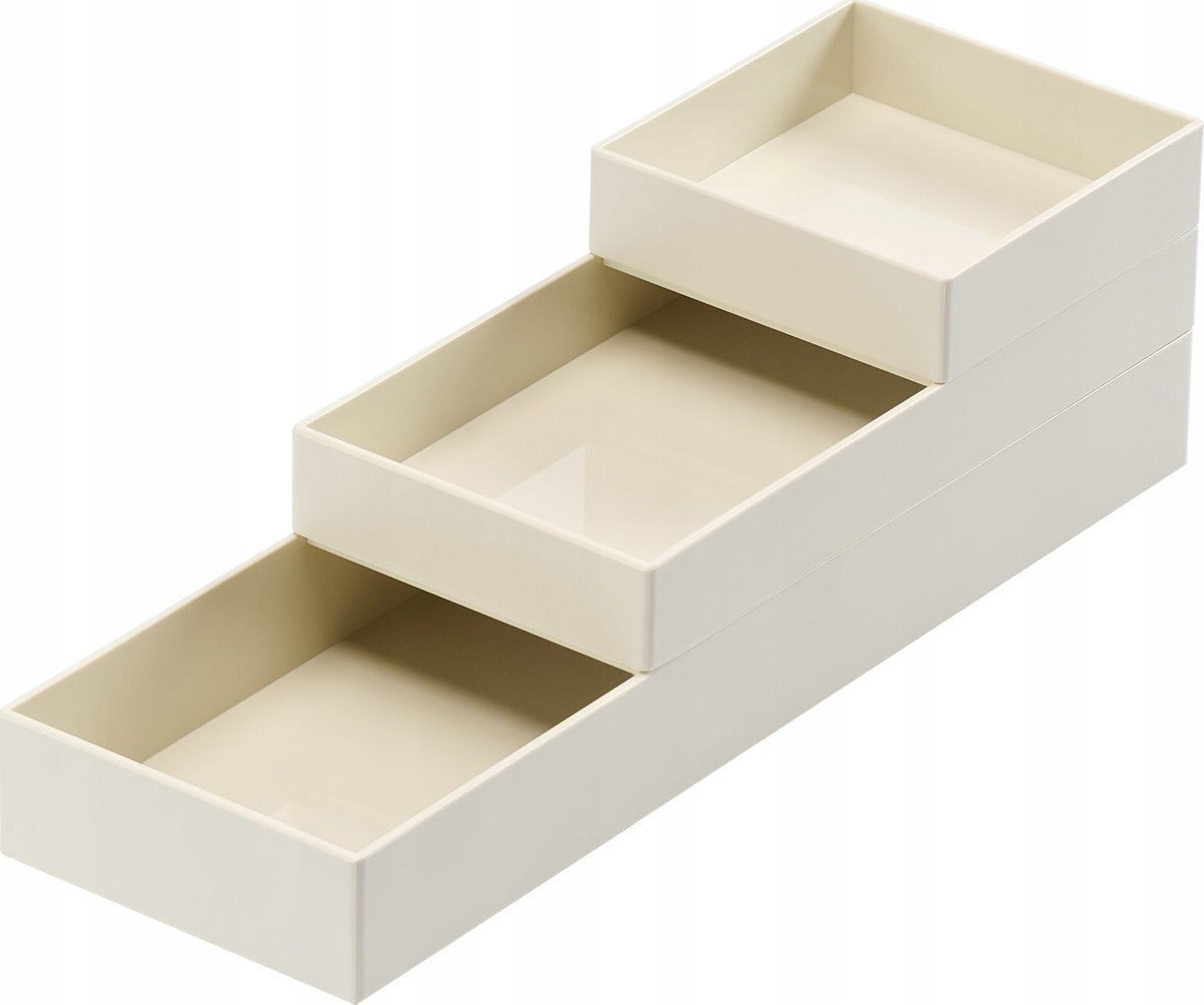 Moxom Zestaw pojemników MOXOM Modular Tray, 250x80x55mm, 3 szt., biały