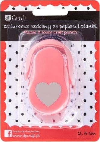 DP Craft Dziurkacz ozdobny do papieru i pianki DPCRAFT 2, 5cm Serce falbanka Dalprint
