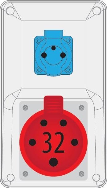 Pawbol Rozdzielnica R-BOX KOMPAKT 32A/5 1x250V - B.325/1
