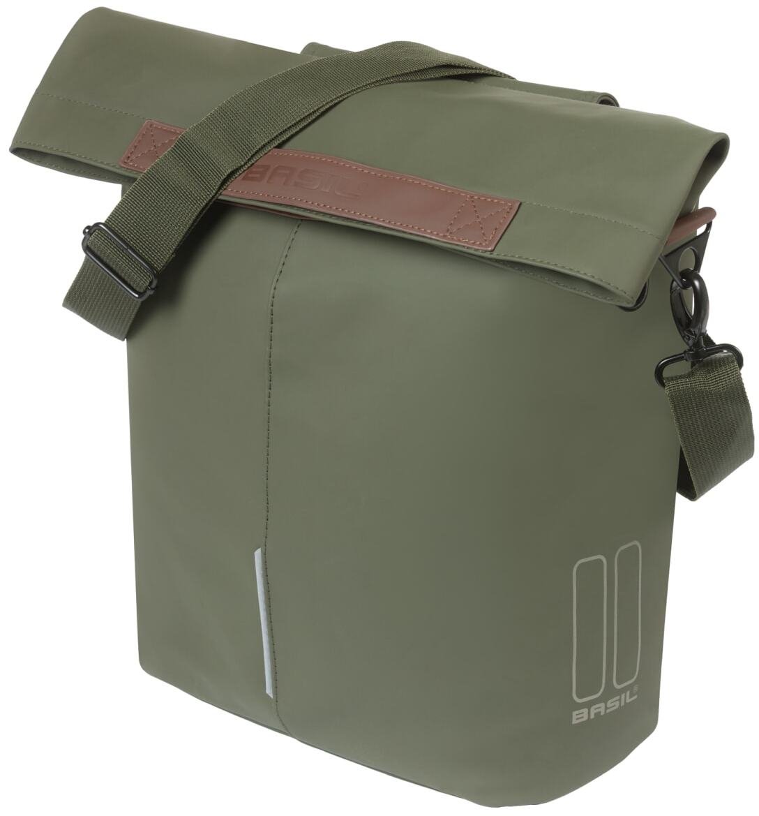 Basil Sakwa pojedyncza BASIL CITY SHOPPER 14-16L, MIK Hooks System, moss green