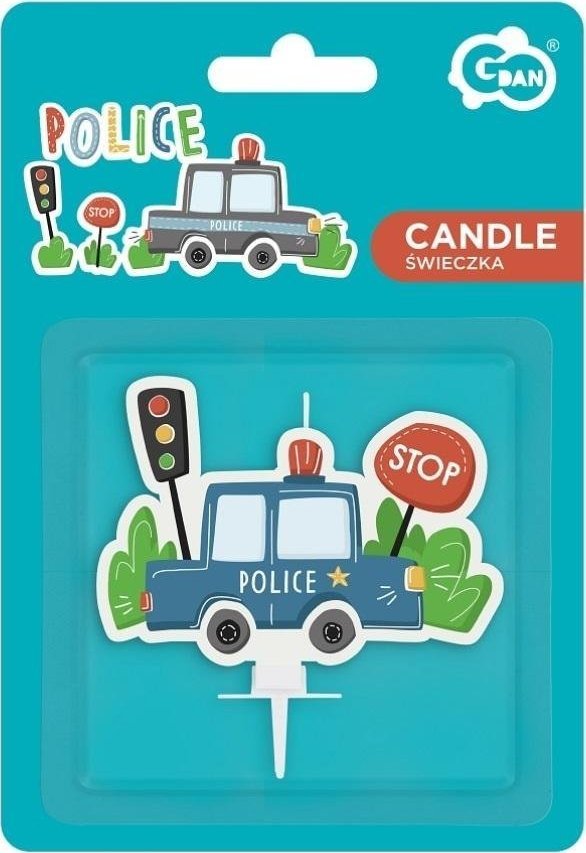 GoDan Świeczka urodzinowa Police 5x7cm