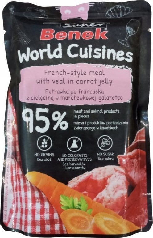 CERTECH SUPER BENEK SASZ.KOT 100g WORLD CUISINES CIELĘCINA W MARCHEWKOWEJ GALARETCE