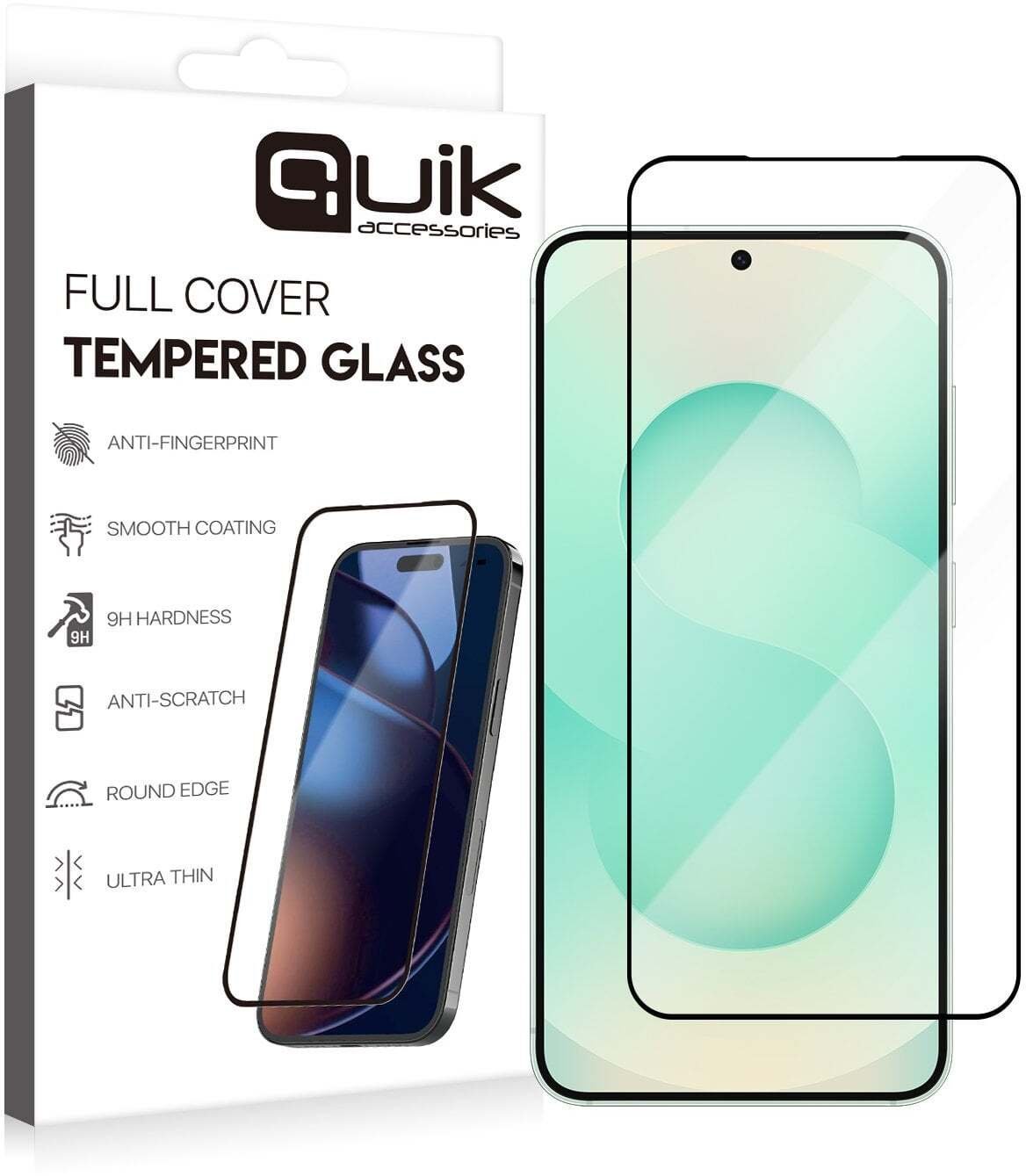 Quik Accessories Full Cover Tempered Glass for Samsung Galaxy A16