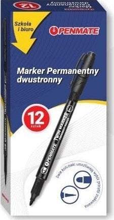 Penmate Marker dwustronny czarny (12szt) PENMATE