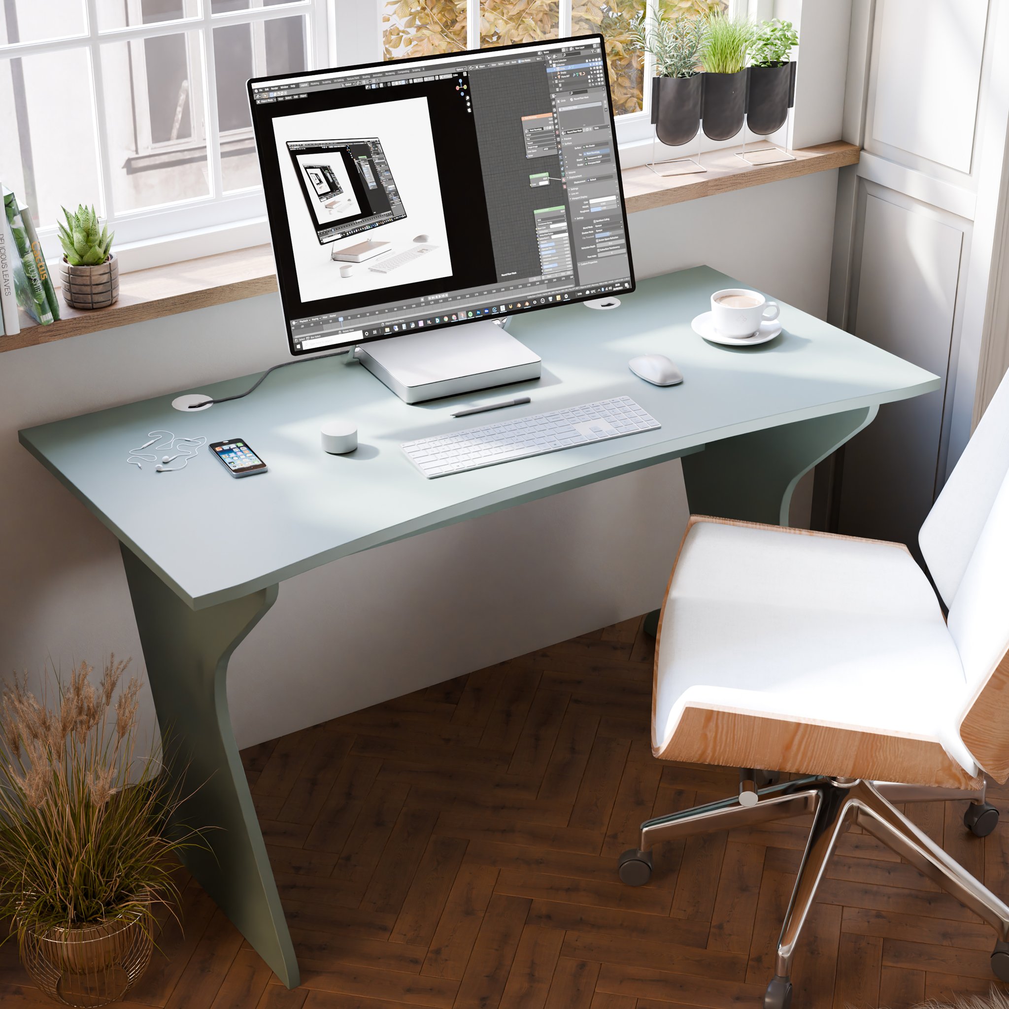 Biurko Gamingowe Basestar202 - Szałwia