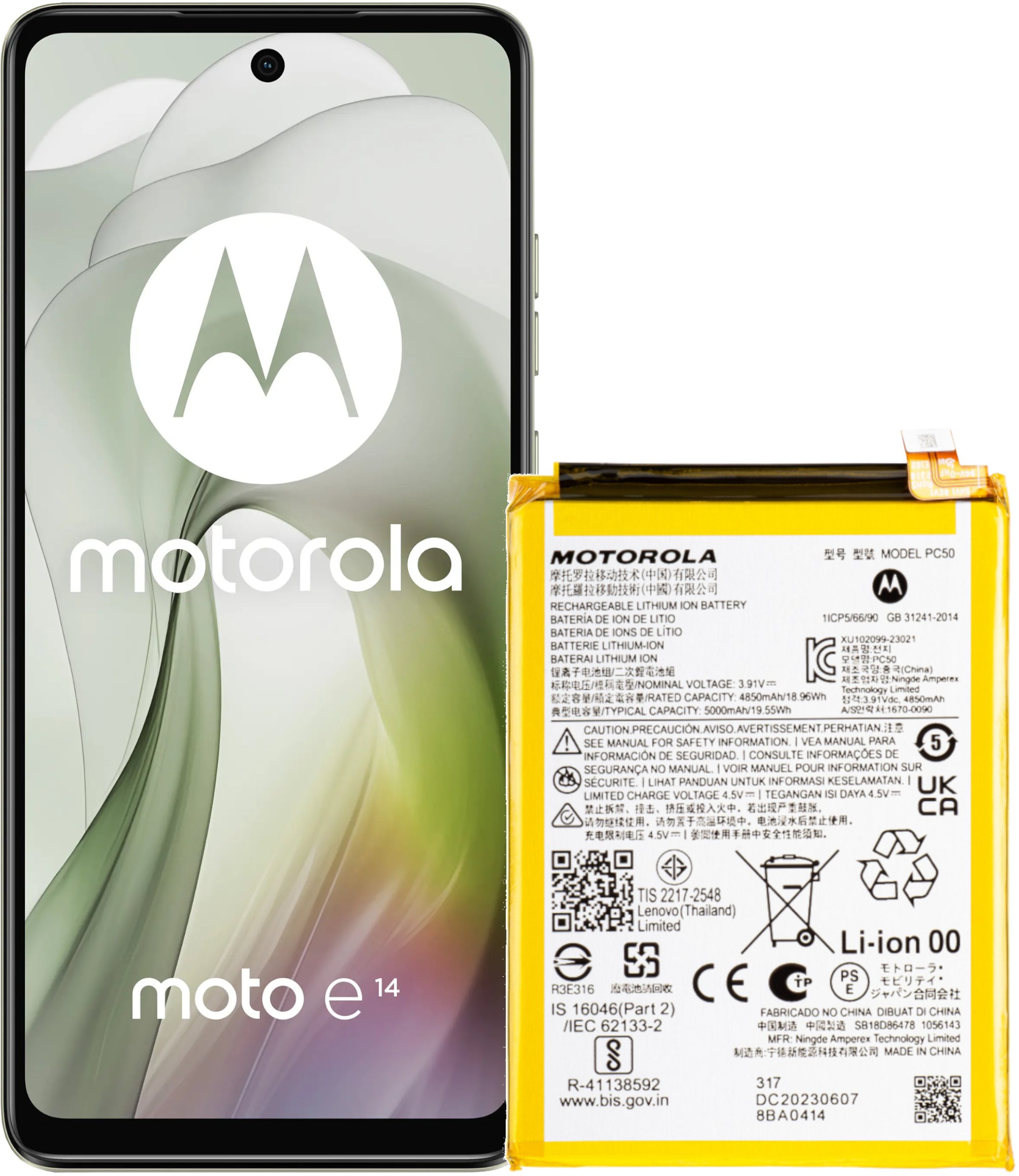 Bateria Motorola Bateria PC50 do Motorola Moto G14 / E14 XT2341-1 Oryginał Service Pack