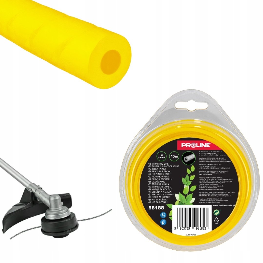 Pro-Line ŻYŁKA TNĄCA OKRĄGŁA Z WGŁĘBIENIAMI 2.4MM X 15M, PROLINE