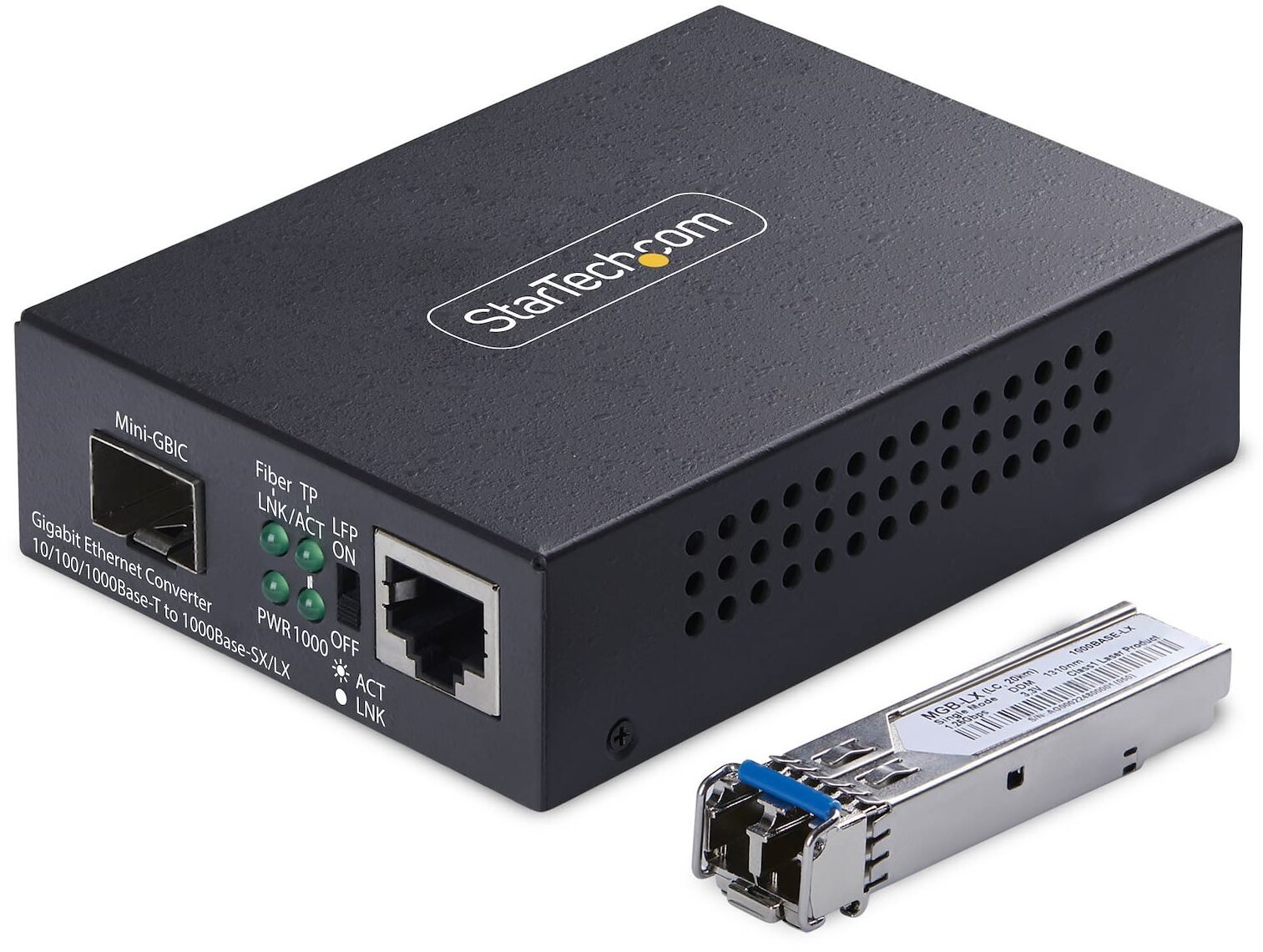 StarTech MCM1110SMLC40 konwerter sieciowy 2000 Mbit/s 1310 nm Pojedynczy Czarny