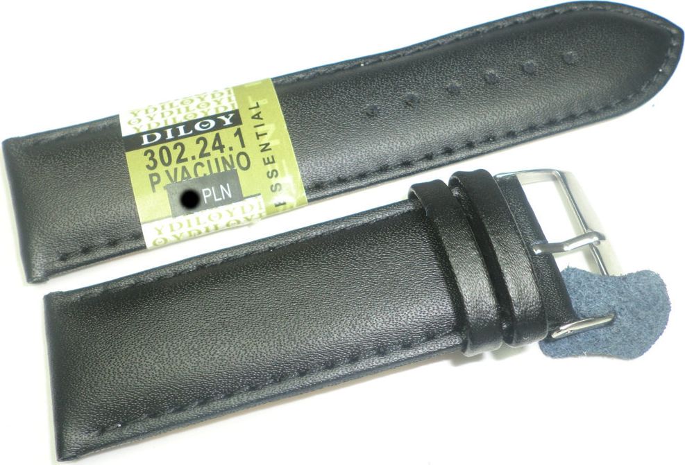 Diloy Skórzany pasek do zegarka 24 mm 302.24.1 uniwersalny