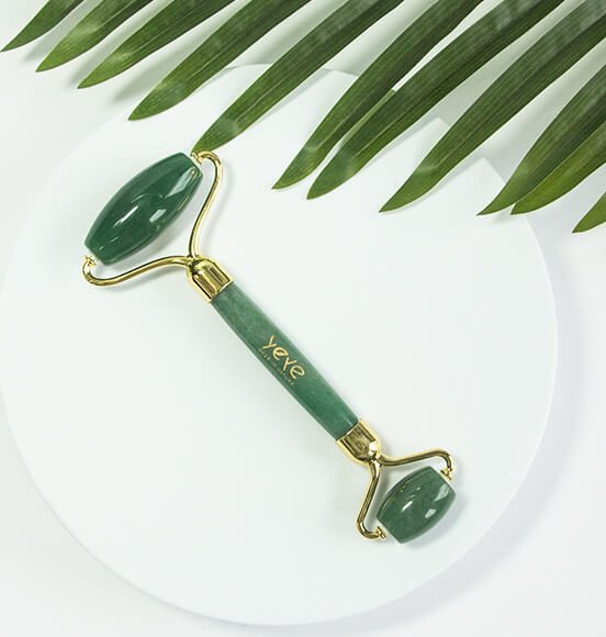 Yeye Roller do masowania twarzy pełny władzy Zielony Jadeit