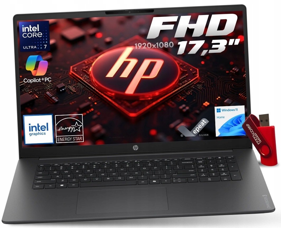 HP OmniBook 3 AI Core U7 255U 16GB 1TB SSD 17,3" 1920*1080 IPS W11
