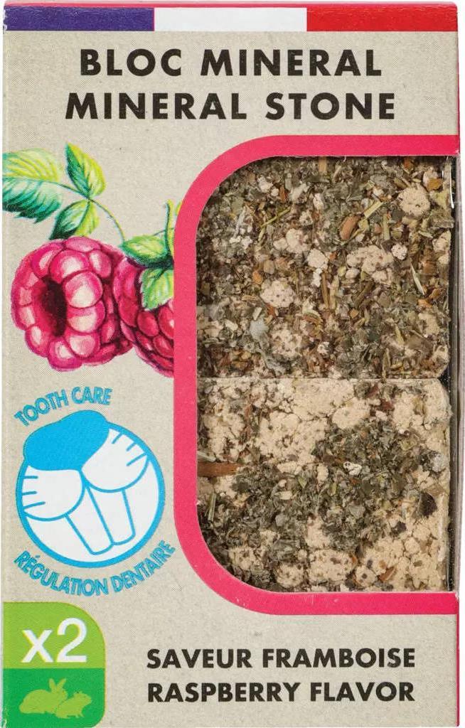 Zolux Kostki mineralne dla gryzoni i królików EDEN z maliną 2szt. x 100g