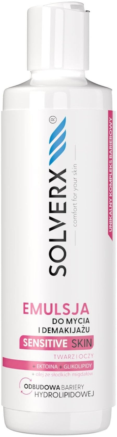 SOLVERX Sensitive Skin Emulsja do mycia i demakijażu twarzy i oczu 200 ml