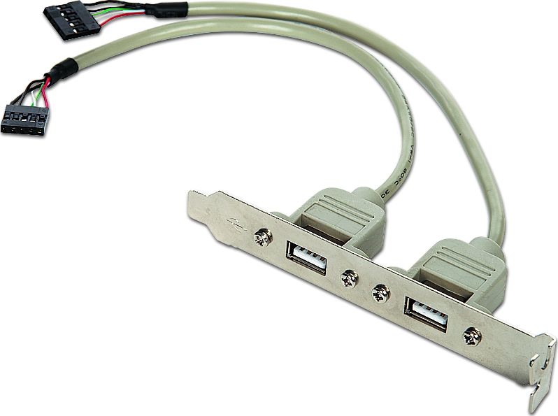 Gembird Śledź do obudowy 2x USB 2.0 (CC-USB-RECEPTACLE)